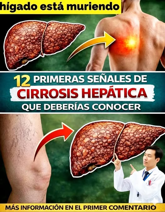 Ilustración de las señales del hígado