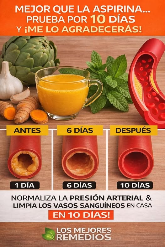 Beneficios de Menta, Alcachofa, Ajo y Cúrcuma para limpiar arterias