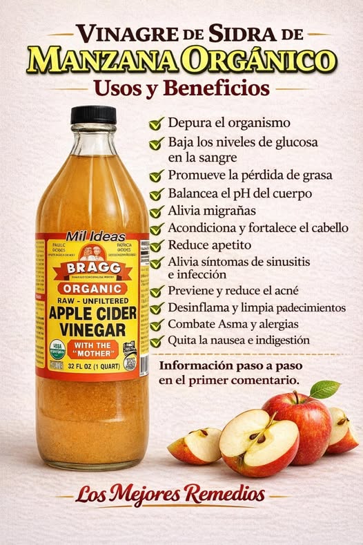 Vinagre de Sidra de Manzana Orgánico