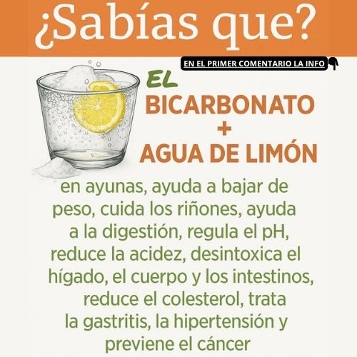 Bicarbonato de sodio y limón