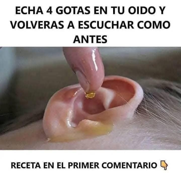 Aplicando gotas en el oído