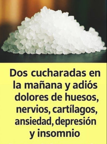 Sal gruesa y cloruro de magnesio